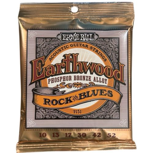 Encordado Ernie Ball Earthwood Phosphor Bronze Alloy — Rock & Blues (2151) – Calibre .010–.052