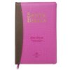 Biblia RVR1960 Rosa-Marrón Con Cierre