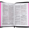 Biblia RVR1960 Negra Con Flores Rosadas Con Cierre