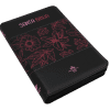 Biblia RVR1960 Negra Con Flores Rosadas Con Cierre