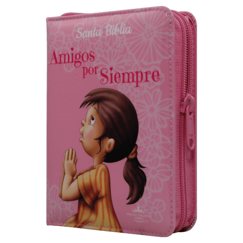 Biblia Amigos Por Siempre RVR1960 Rosa Con Cierre