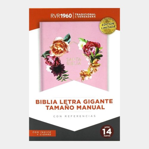 Biblia RVR 1960 Letra Gigante Malva Con Cierre