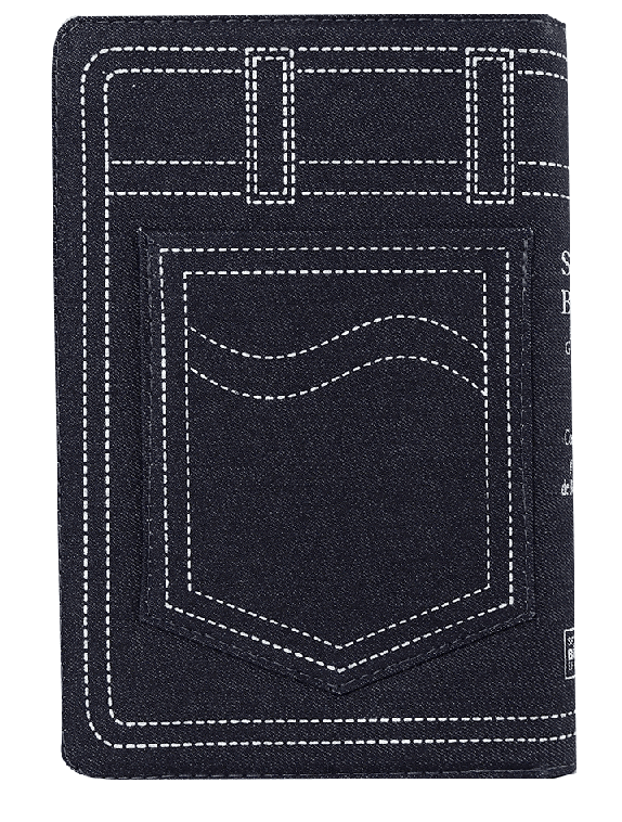 jeans. Biblia RVR1960 Tapa Jean Azul Con Cierre