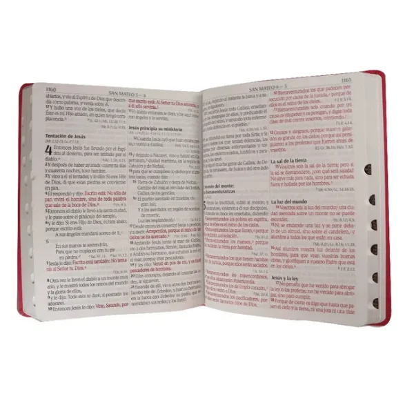 Santa Biblia Letra Super Gigante Rosada Tapa Flexible