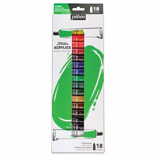 Set de Óleos Studio Acrylics XL Pebeo 18 Colores de 12ml