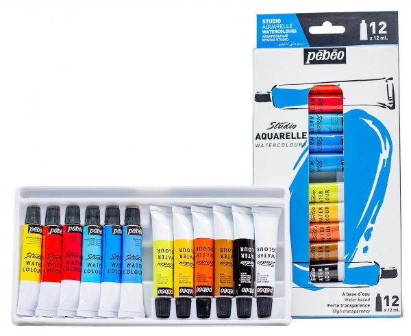 1562275324_max Set de Acuarelas Pebeo Studio 12 Colores de 12 ml