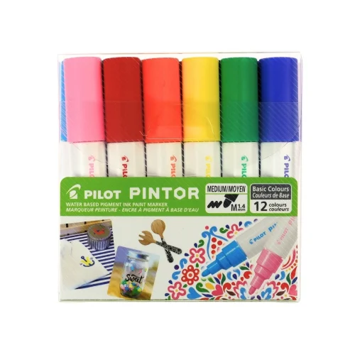 Set de Marcadores Acrilicos Pilot Pintor 12 Colores