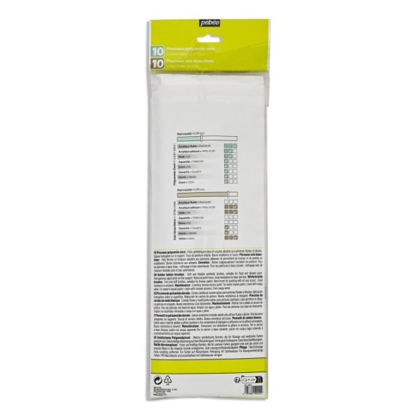 Set de Pinceles Pebeo 20 Piezas – Óleo y Acrílico Mango Largo