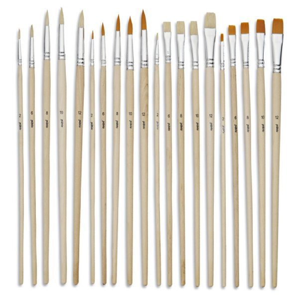 Set de Pinceles Pebeo 20 Piezas – Óleo y Acrílico Mango Largo