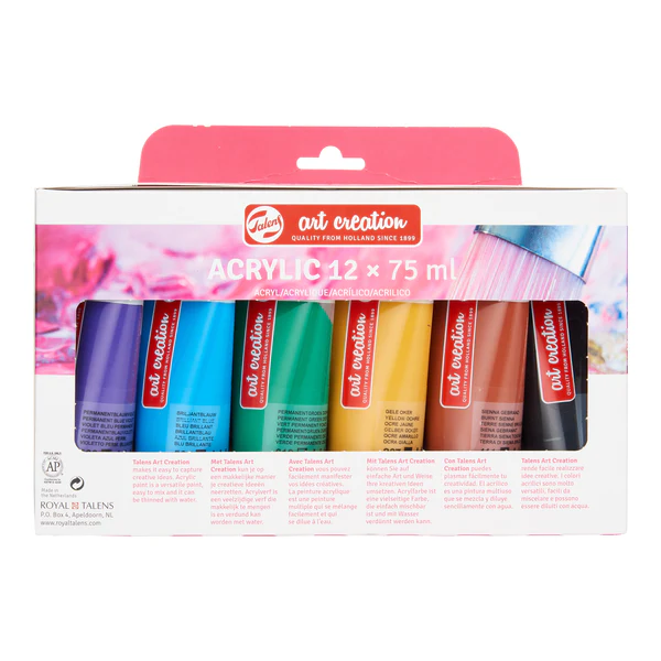 8712079265120_201 Set de Acrílicos Talens Art Creation 12 Colores de 75 ml