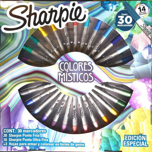 Set 30 Plumones Sharpie Punta Fina Colores Místicos