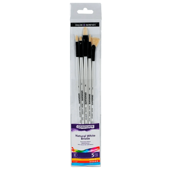 Set 5 Pinceles Graduate Daler Rowney Pelo Natural