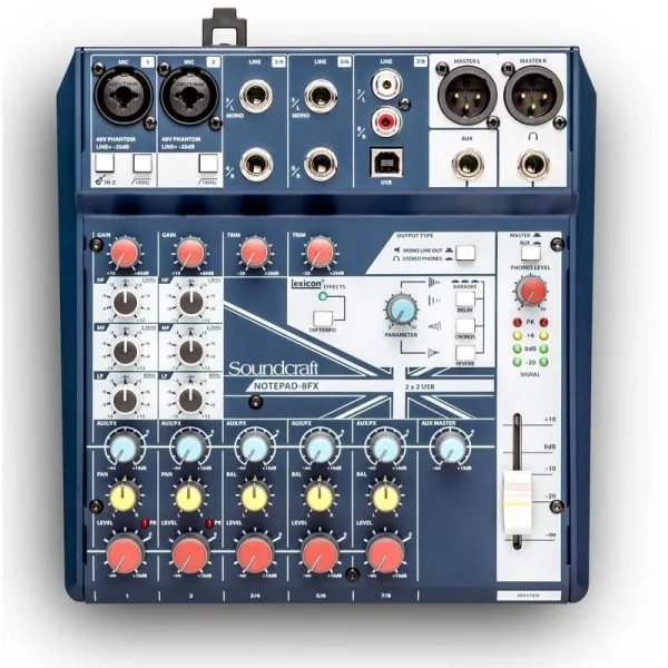 Mixer Pasiva SOUNDCRAFT NOTEPAD 8FX