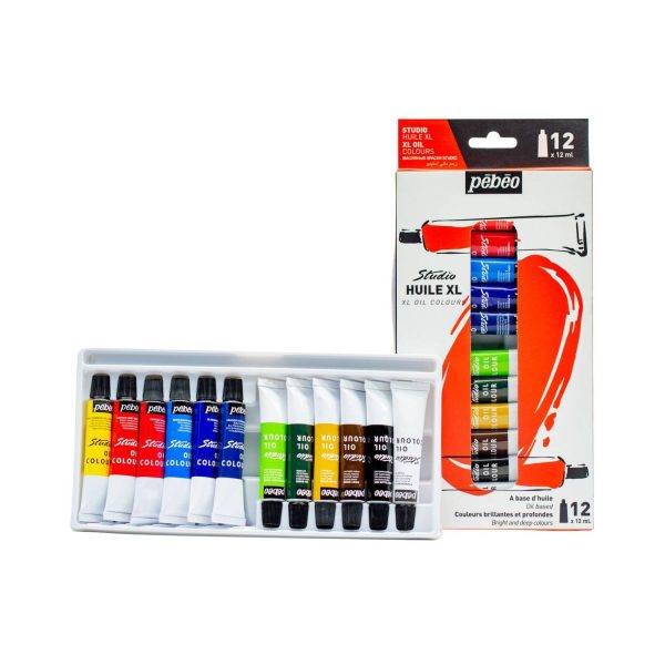 Set de Óleos Studio Huile XL Pebeo 12 colores de 12ml