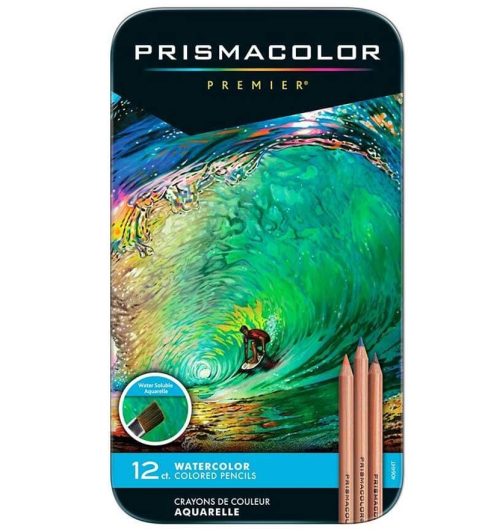 Prismacolor-Premier-Watercolor-(Lapices-Acuarelables)-Set-de-12-31 Estuche Metalico PrismaColor Premier Watercolor de 12 Unidades