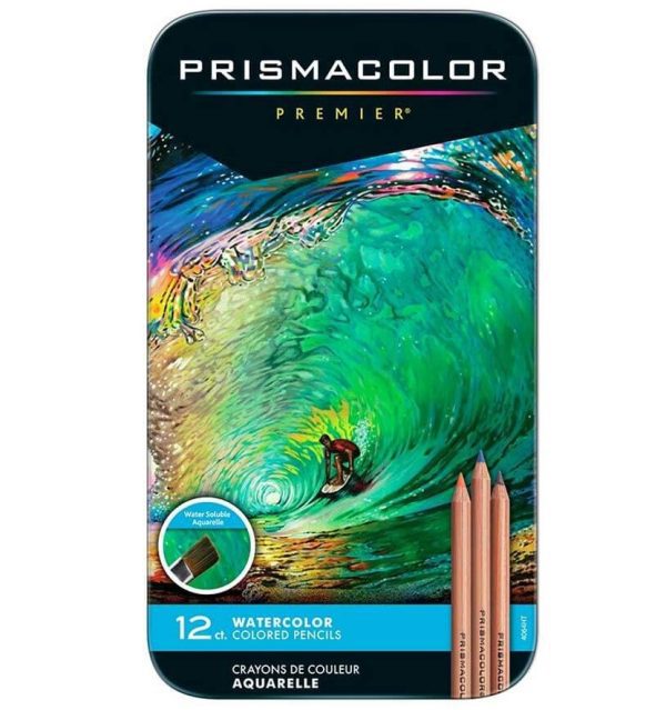 Prismacolor-Premier-Watercolor-(Lapices-Acuarelables)-Set-de-12-31 Estuche Metalico PrismaColor Premier Watercolor de 12 Unidades