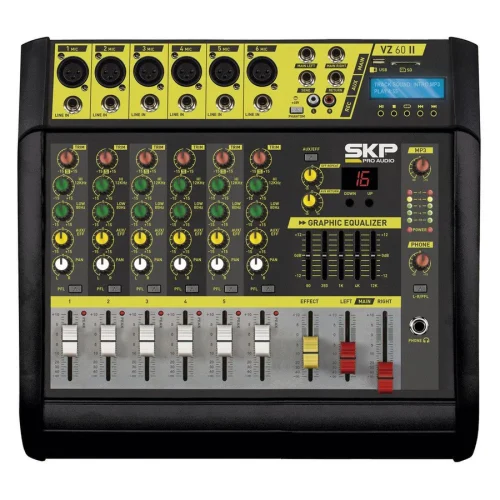 Mesa de Audio Activa de 6 Canales SKP VZ-60 II