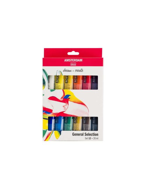 Set 12 Colores Pintura Acrílica de 20ml Amsterdam
