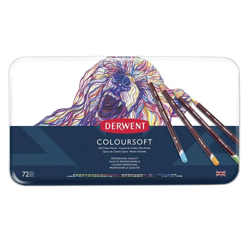 Estuche Metálico Derwent Coloursoft 72 Lápices De Colores