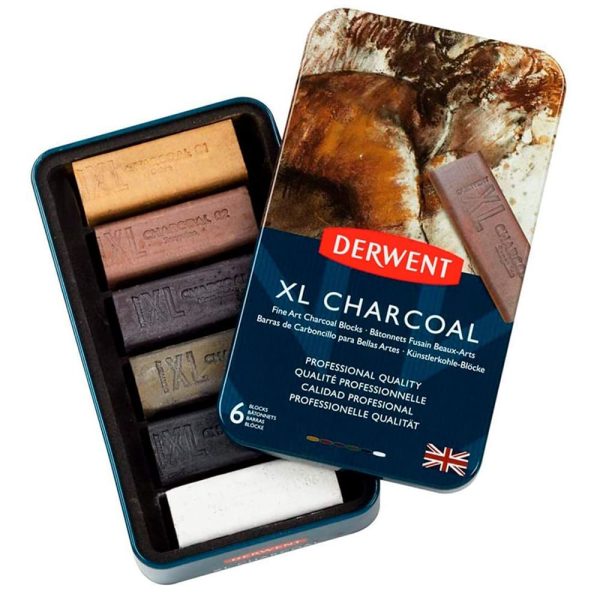 derwent-xl-charcoal-set-6-barras-de-carboncillo-colores-2 Carboncillo Barra XL Charcoal Derwent
