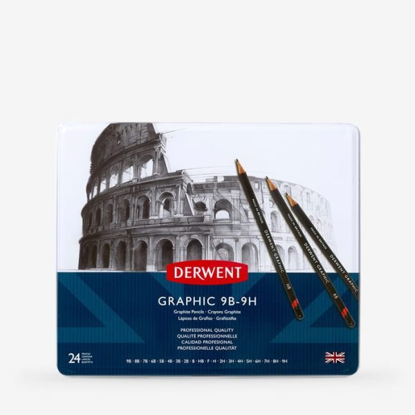 gd9802201_add_3 Estuche Metálico Derwent Graphic 9B - 9H