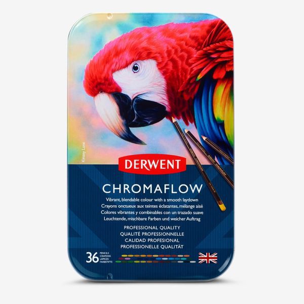 Estuche Metálico Derwent Chromaflow 36 Lápices De Colores