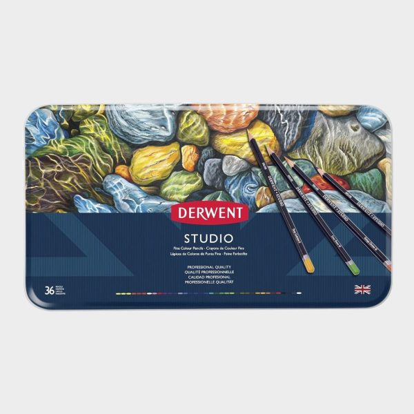 Estuche Metálico Derwent Studio 36 Lápices De Colores