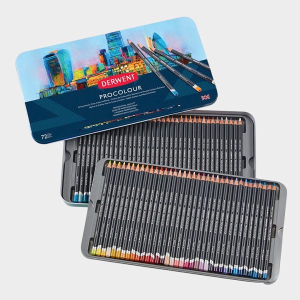 Estuche Metálico Derwent Procolour 72 Lápices De Colores