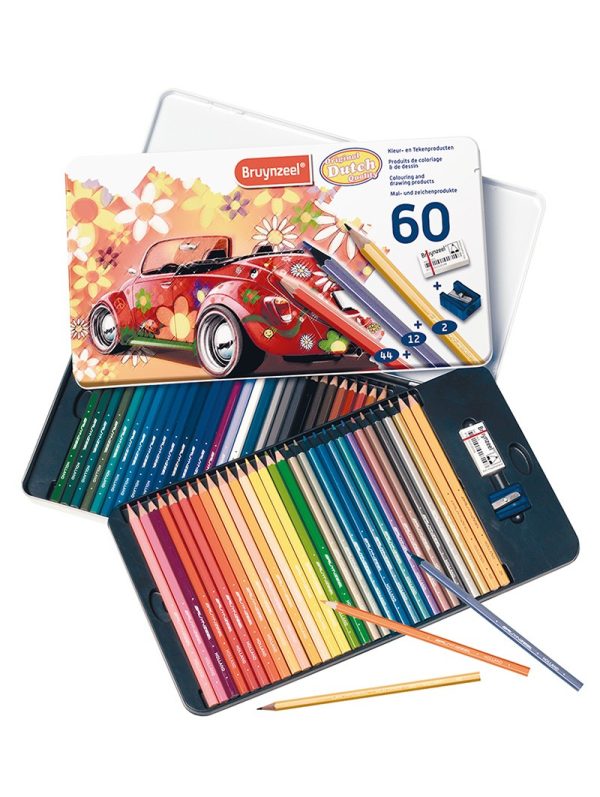 Estuche Metálico De Lápices 60 Piezas Bruynzeel