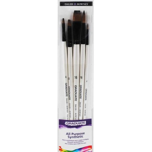 Set 5 Pinceles Graduate Daler Rowney Pelo Sintetico
