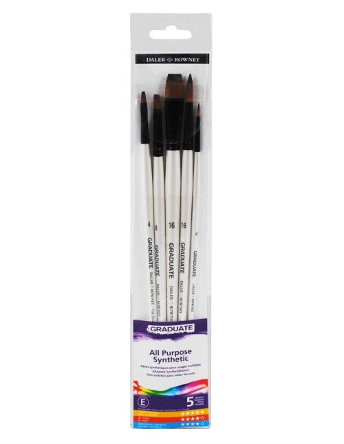 Set 5 Pinceles Graduate Daler Rowney Pelo Sintetico