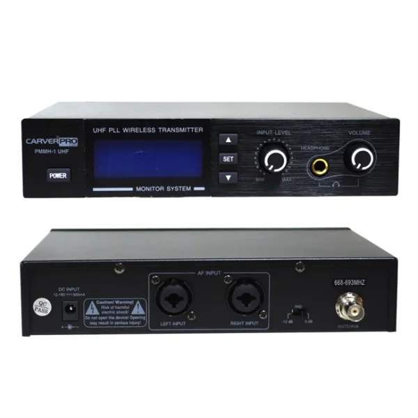 Sistema De monitoreo Inalámbrico in‑ear UHF CarverPro PMMH‑1