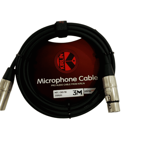 Cable Micrófono Kirlin XLR MPC280BK 3 metros