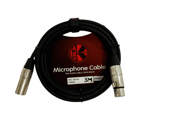Cable Micrófono Kirlin XLR MPC280BK 3 metros