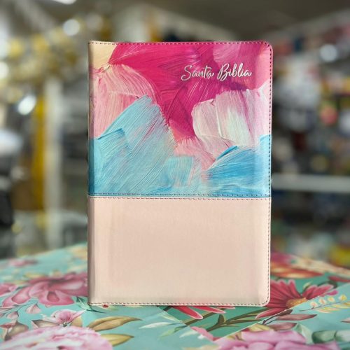 Biblia RVR1960 Letra Gigante Tamaño Manual con Índice y Cierre Multicolor