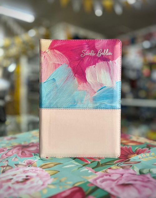 Biblia RVR1960 Letra Gigante Tamaño Manual con Índice y Cierre Multicolor